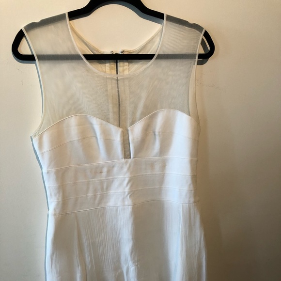 BCBG White Sheer Formal Gown - Picture 6 of 6